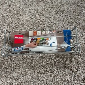 NWT Metaltex Spiceswing Italy Silver Gray Wire Metal Kitchen Spice Rack